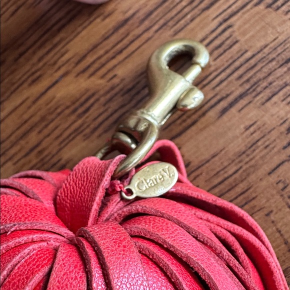 Clare V. Leather red  poof tassel, no longer available. - Picture 3 of 3